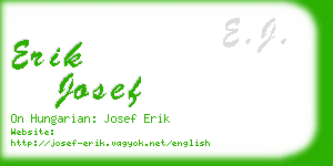 erik josef business card